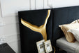 VIG Furniture - Modrest Aspen Glam Black Velvet & Gold Eastern King Bed - VGVCBD1801-BLK-BED-EK - GreatFurnitureDeal