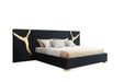 VIG Furniture - Modrest Aspen Modern Black Gold Bed Queen Bed with Nightstands - VGVCBD1801-BLK-BED-2NS-SET-Q - GreatFurnitureDeal
