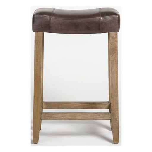 Knox Saddle Counter Stool in Refined Slate and Brindled Ash - AT002C-RDS/BDA - GreatFurnitureDeal