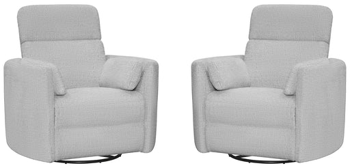 Parker Living - Radius Manual Swivel Recliner in Angora Linen (Set of 2) - MRAD#812GS-2-ANLI - GreatFurnitureDeal