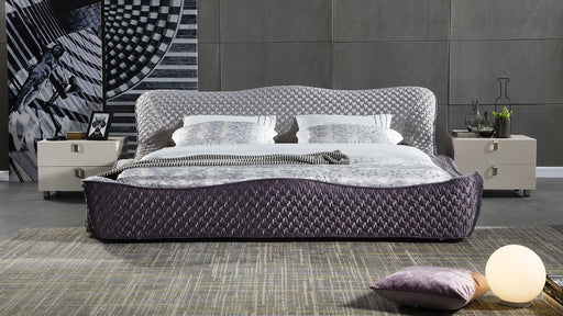 American Eagle Furniture - C260 Purple Fabric Eastern King Bed B-C260-EK - GreatFurnitureDeal