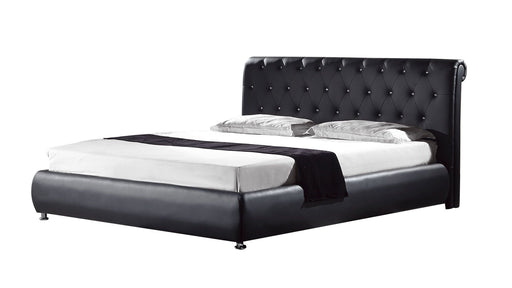 American Eagle Furniture - D020 Black Eastern King Bed B-D020-BK-EK - GreatFurnitureDeal