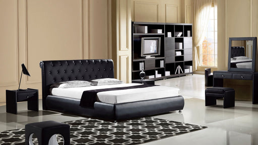 American Eagle Furniture - D020 Black Eastern King Bed B-D020-BK-EK - GreatFurnitureDeal