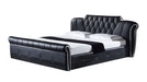 American Eagle Furniture - D032 Black Eastern King Bed B-D032-BK-EK - GreatFurnitureDeal