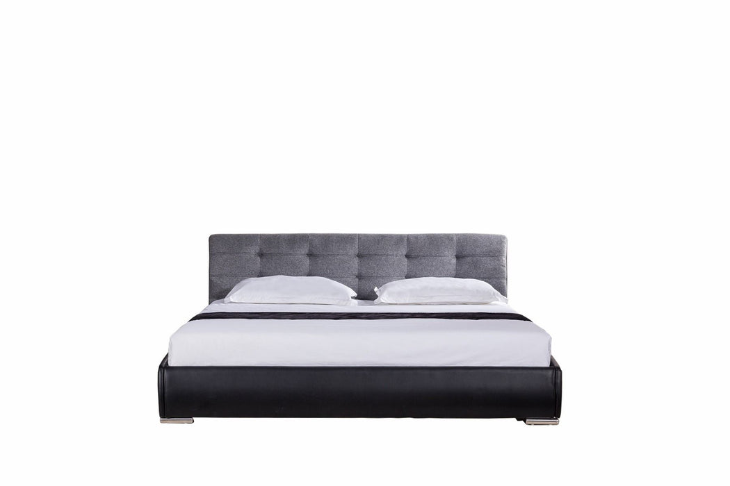 American Eagle Furniture - D055 Gray Fabric Queen Bed -B-D055-Q - GreatFurnitureDeal