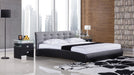 American Eagle Furniture - D055 Gray Fabric Eastern King Bed -B-D055-EK - GreatFurnitureDeal