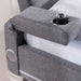 American Eagle Furniture - D056 Gray Fabric Cal King Bed - B-D056-CK - GreatFurnitureDeal