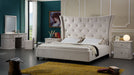 American Eagle Furniture -D068 Beige Fabric Eastern King Bed-  B-D068-BE-EK - GreatFurnitureDeal