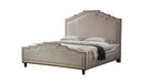 American Eagle Furniture - D070 Cream Fabric Eastern King Bed-B-D070-CRM-EK - GreatFurnitureDeal