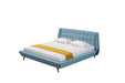 American Eagle Furniture - B-D076 Blue Fabric California King Bed B-D076-BLUE-CK - GreatFurnitureDeal