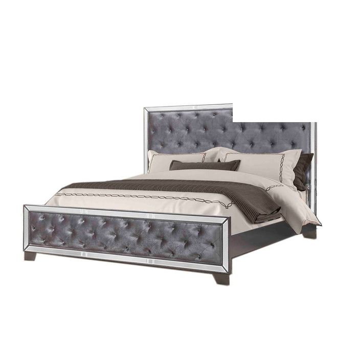 Mariano Furniture - B1004 Queen Bed in Sedona Silver - BM-B1004-Q - GreatFurnitureDeal