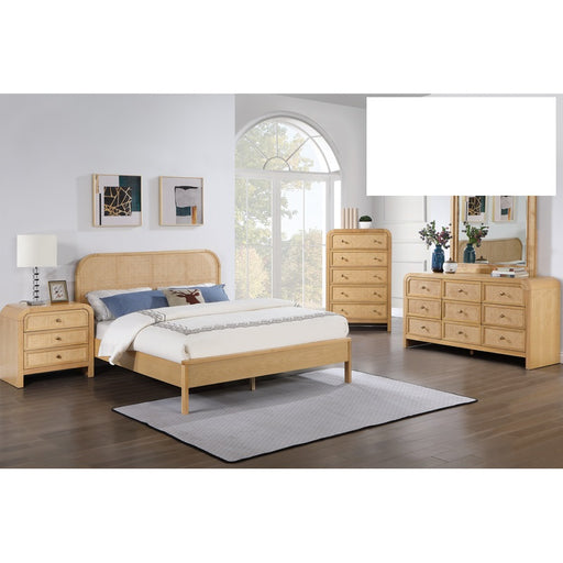 Mariano Furniture - B1950 5 Piece California King Bedroom Set in Natural - BM-B1950-CK5SET - GreatFurnitureDeal