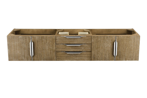 James Martin Furniture - Columbia 72" Single Wall Mount Vanity Cabinet, Latte Oak, Brushed Nickel - 983-V72S-W-LO-N - GreatFurnitureDeal