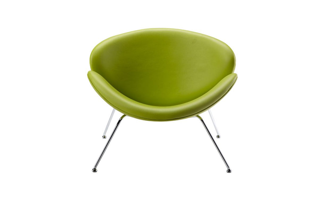 VIG Furniture - Modrest Anais Mid-Century Green Leatherette Accent Chair - VGOBB72-GRN - GreatFurnitureDeal