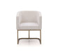 VIG Furniture - Modrest Yukon Modern White Fabric and Antique Brass Dining Chair - VGVCB8362-WHTBRS - GreatFurnitureDeal
