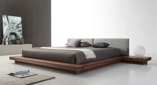 VIG Furniture - Modrest Opal Modern Walnut & Grey Platform Bed - VGVCBD855-WALGRY-Q - GreatFurnitureDeal