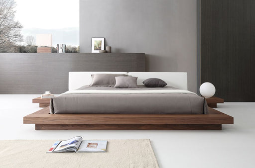 VIG Furniture - Modrest Opal Modern Walnut & White Queen Platform Bed - VGVCBD855-WALWHT-Q - GreatFurnitureDeal