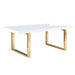 Mariano Furniture - BA222 7 Piece Dining Table Set in Gold - BM-BA222-GOLD-7SET - GreatFurnitureDeal