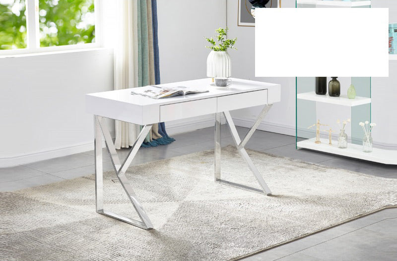 Mariano Furniture - BA223 Computer Desk in Silver - BM-BA223W - GreatFurnitureDeal