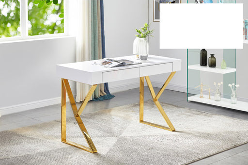 Mariano Furniture - BA223 Computer Desk in Gold - BM-BA223WG - GreatFurnitureDeal