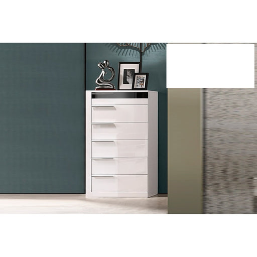 Mariano Furniture - Bahamas Chest in White/Black - BM-BAH-C - GreatFurnitureDeal