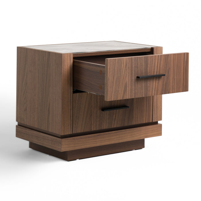 VIG Furniture - Nova Domus Bailey- Modern Walnut Nightstand - VGHB-EM112U-W