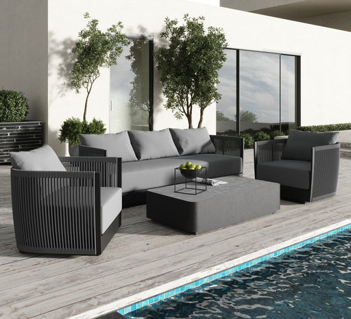 VIG Furniture - Renava Bali Outdoor Black and Grey Sofa Set - VGGE-P-S0392-BLK-SET - GreatFurnitureDeal