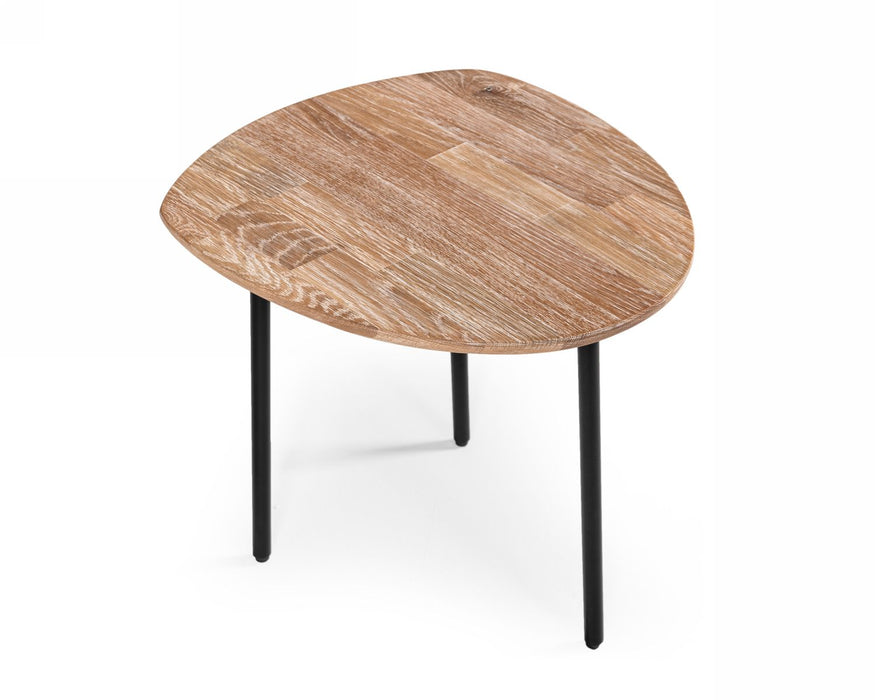 VIG Furniture - Modrest Barnum Industrial White Washed Oak and Black Iron End Table - VGAFSH17-ST1 - GreatFurnitureDeal