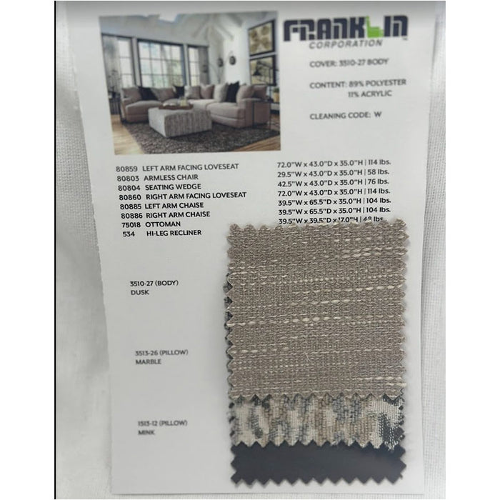 Franklin Furniture Leather & Fabric Swatch Request
