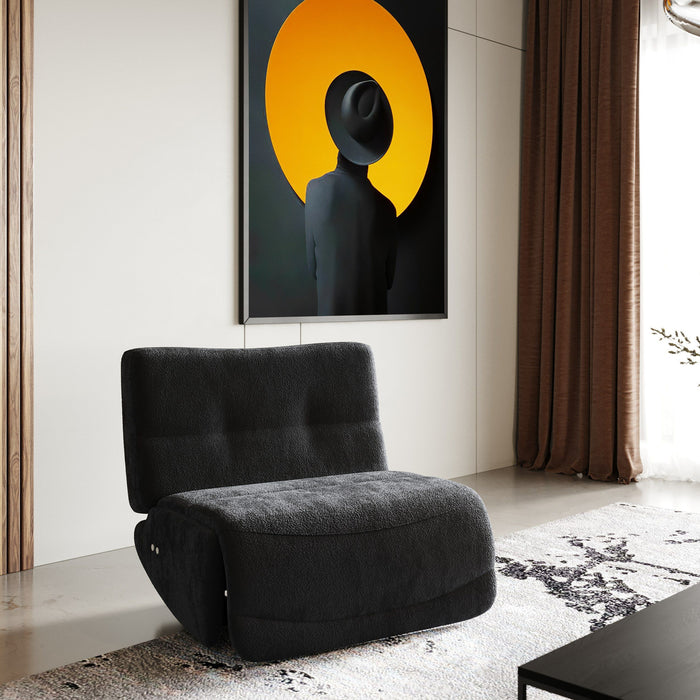 VIG Furniture - Divani Casa Basil - Modern Dark Grey Fabric Large Electric Recliner Chair - VGSX-22056-RCLNR-LRG-EMBONY - GreatFurnitureDeal