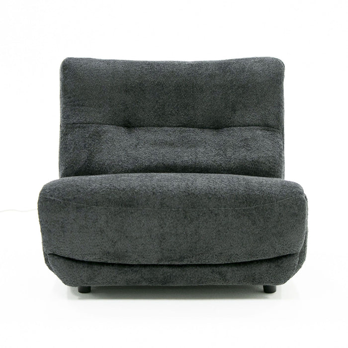 VIG Furniture - Divani Casa Basil - Modern Dark Grey Fabric Large Electric Recliner Chair - VGSX-22056-RCLNR-LRG-EMBONY