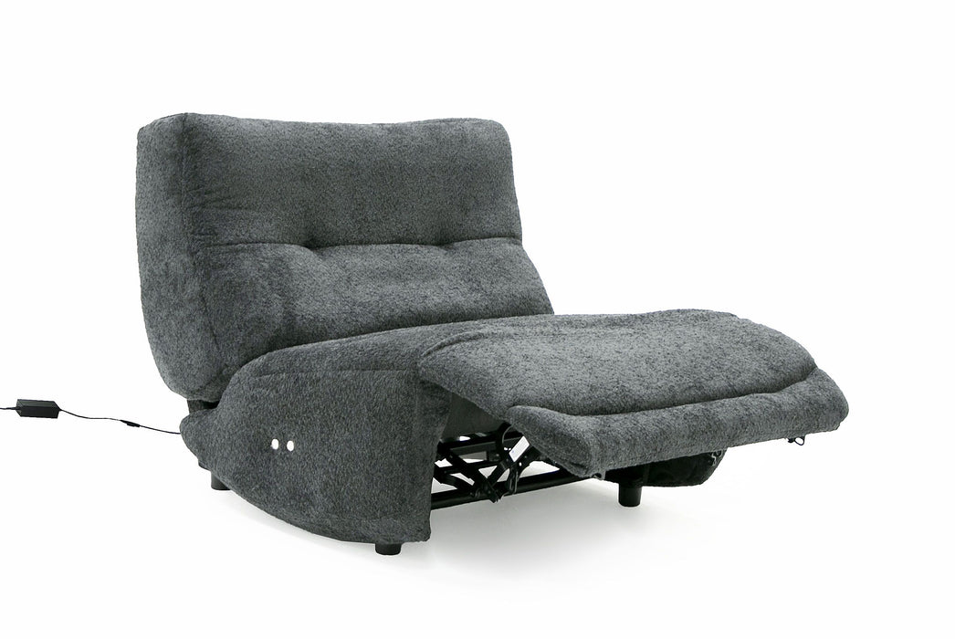 VIG Furniture - Divani Casa Basil - Modern Dark Grey Fabric Large Electric Recliner Chair - VGSX-22056-RCLNR-LRG-EMBONY