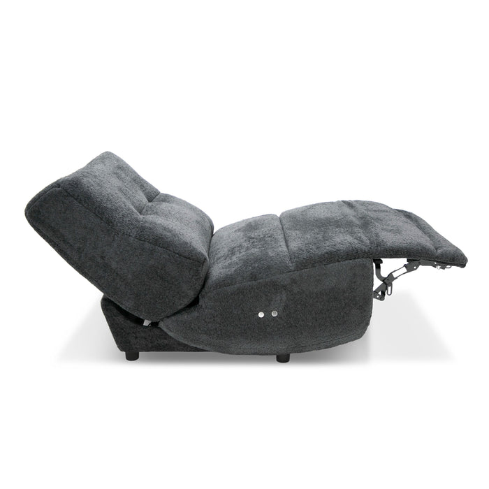 VIG Furniture - Divani Casa Basil - Modern Dark Grey Fabric Small Electric Recliner Chair - VGSX-22056-RCLNR-SML-EMBONY - GreatFurnitureDeal