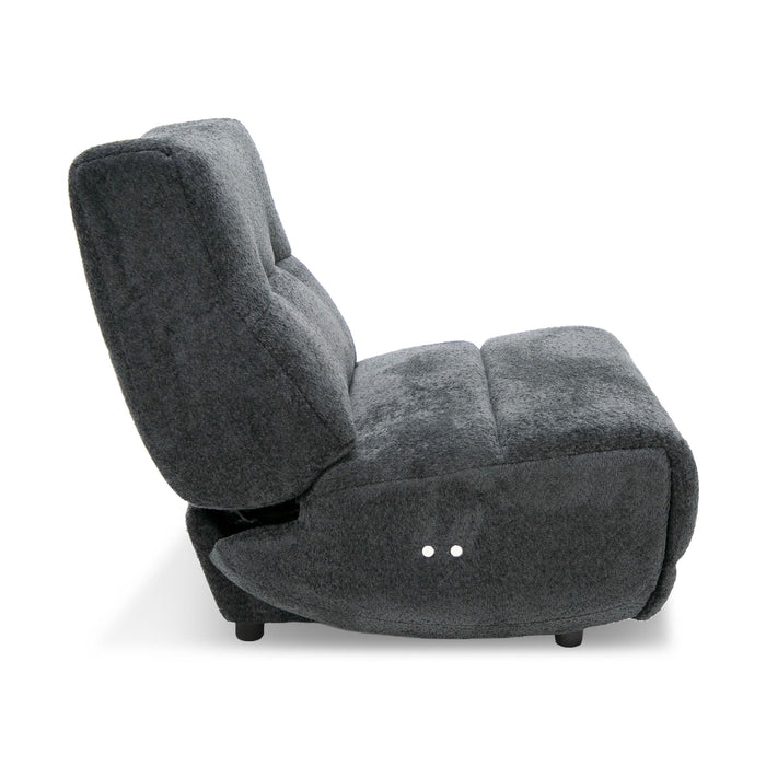 VIG Furniture - Divani Casa Basil - Modern Dark Grey Fabric Small Electric Recliner Chair - VGSX-22056-RCLNR-SML-EMBONY - GreatFurnitureDeal