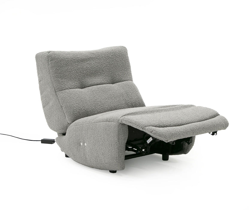 VIG Furniture - Divani Casa Basil - Modern Grey Fabric Small Electric Recliner Chair - VGSX-22056-RCLNR-SML-SLATE - GreatFurnitureDeal