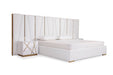 VIG Furniture - Modrest Nixa Modern White Bonded Leather & Gold Eastern King Bed - VGVCBD1909-WHT-EK - GreatFurnitureDeal