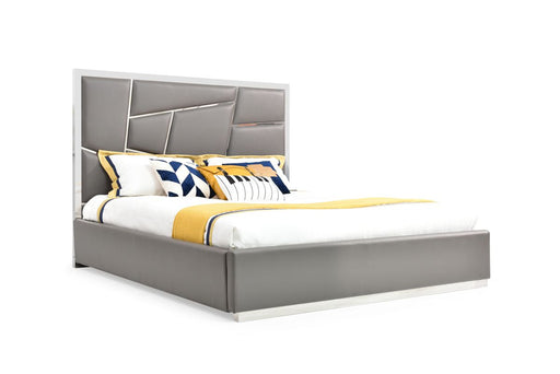 VIG Furniture - Modrest Chrysler Modern Grey Eastern King Bed - VGVCBD8978-GRY-EK - GreatFurnitureDeal