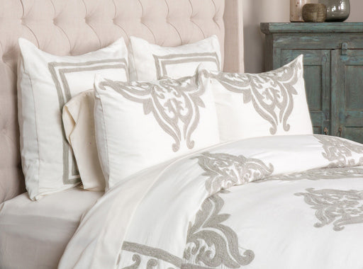 Villa By Classic Home - Patrina Ivory 6pc Queen Duvet Set - BED26QD - GreatFurnitureDeal