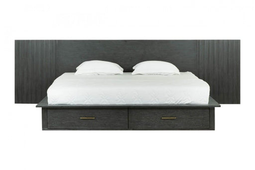 VIG Furniture - Modrest Manchester Contemporary Platform Dark Grey Queen Bed with Two Nightstands - VGWD-HLF2-BED-WNS-Q - GreatFurnitureDeal