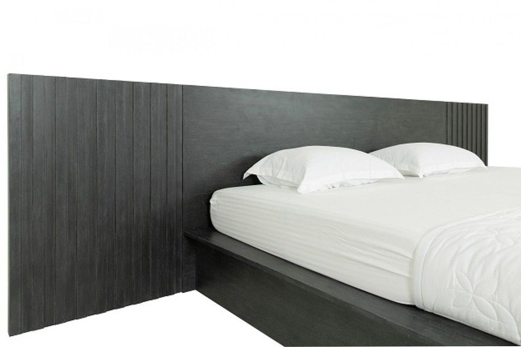VIG Furniture - Modrest Manchester- Contemporary Platform Dark Grey Eastern King Bed with Drawers - VGWD-HLF2-BED-EK