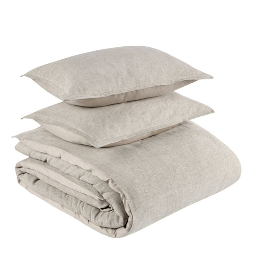 Villa By Classic Home - Talia Natural 3pc Queen Duvet Set - BEDD345Q - GreatFurnitureDeal