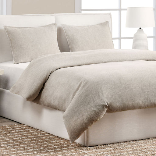 Villa By Classic Home - Talia Natural 3pc Queen Duvet Set - BEDD345Q - GreatFurnitureDeal