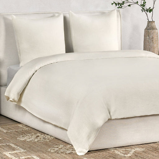 Villa By Classic Home - Paloma Hemp Ivory 3pc Queen Duvet Set - BEDD353Q - GreatFurnitureDeal
