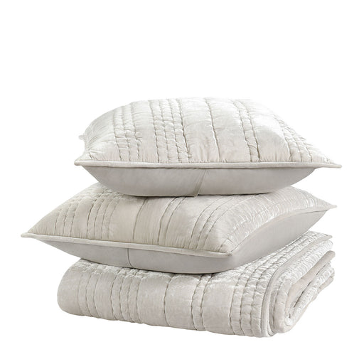 Villa By Classic Home - Seville Quilt Set in Oyster Gray - BEDQ361Q - GreatFurnitureDeal