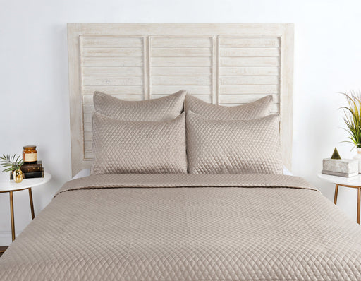 Villa By Classic Home - Diamond Pebble 3pc Queen Quilt Set - BEDQ411Q - GreatFurnitureDeal