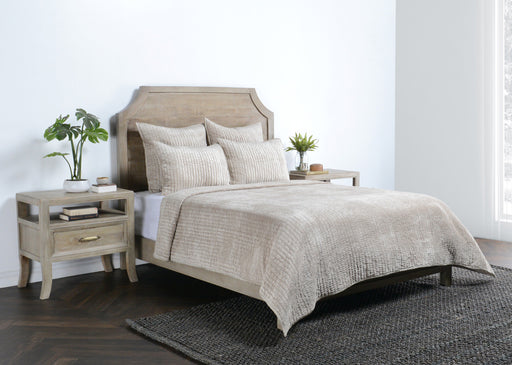 Classic Home Furniture - Bari Velvet Pebble 3pc Queen Quilt Set- BEDQ422Q - GreatFurnitureDeal