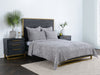 Villa By Classic Home - Bari Velvet Gray 3pc Queen Quilt Set - BEDQ504Q - GreatFurnitureDeal