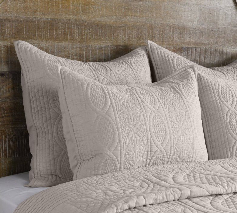 Villa By Classic Home - Carly White 3pc Queen Quilt Set with SILVADUR - BEDQ516Q - GreatFurnitureDeal