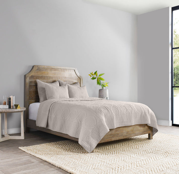 Villa By Classic Home - Carly White 3pc Queen Quilt Set with SILVADUR - BEDQ516Q - GreatFurnitureDeal