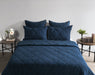 Villa By Classic Home - Caleb Hand Stitched Midnight Blue Queen Quilt - V240104) - GreatFurnitureDeal